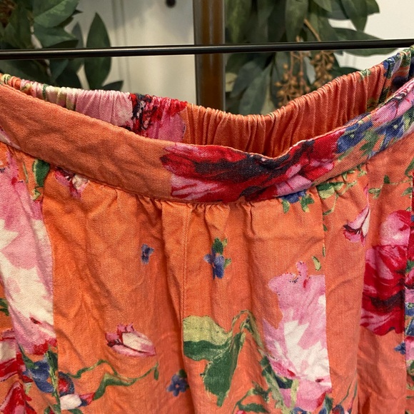 Terra & Sky Colorful Floral Cropped Wide Leg Pants 0X 14W - Picture 3 of 7